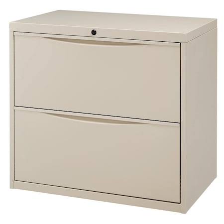 Global Industrial 30W Premium Lateral File Cabinet, 2 Drawer, Putty 252590PY